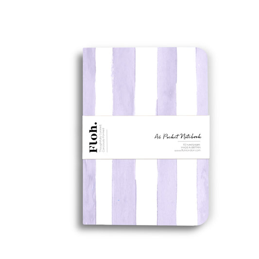 NEW! Lavender (Stripes) A6 Lined Pocket Notebook (available for dispatch from January 2027)