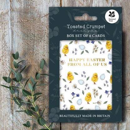 Happy Easter From all of us (Chicks Pure) Set of 6 Cards