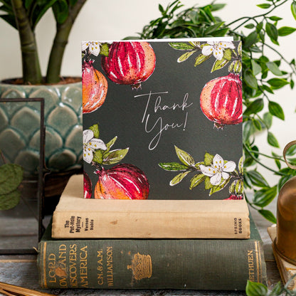 NEW! Thank you (Pomegranate Noir) Card (Cello-Free)