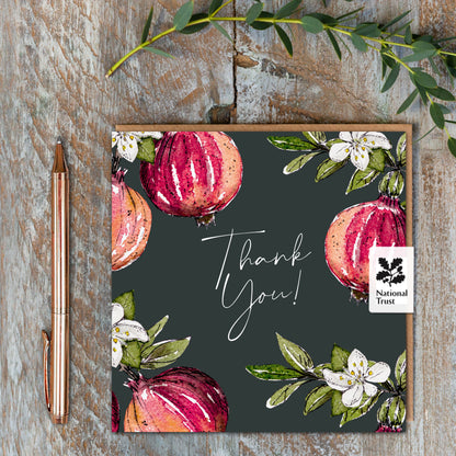 NEW! Thank you (Pomegranate Noir) Card (Cello-Free)