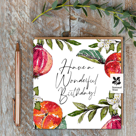 NEW! Have a Wonderful Birthday (Peach & Pomegranate Pure) Card (Cello-Free)