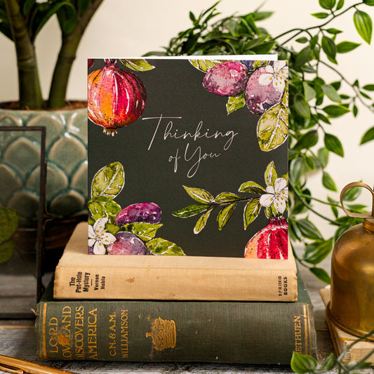 NEW! Thinking of You (Pomegranate & Plum Noir) Card (Cello-Free)
