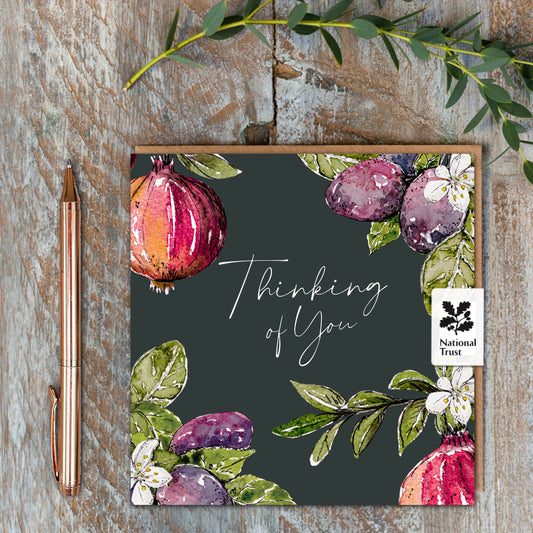 NEW! Thinking of You (Pomegranate & Plum Noir) Card (Cello-Free) (available for dispatch from Jan 2026)