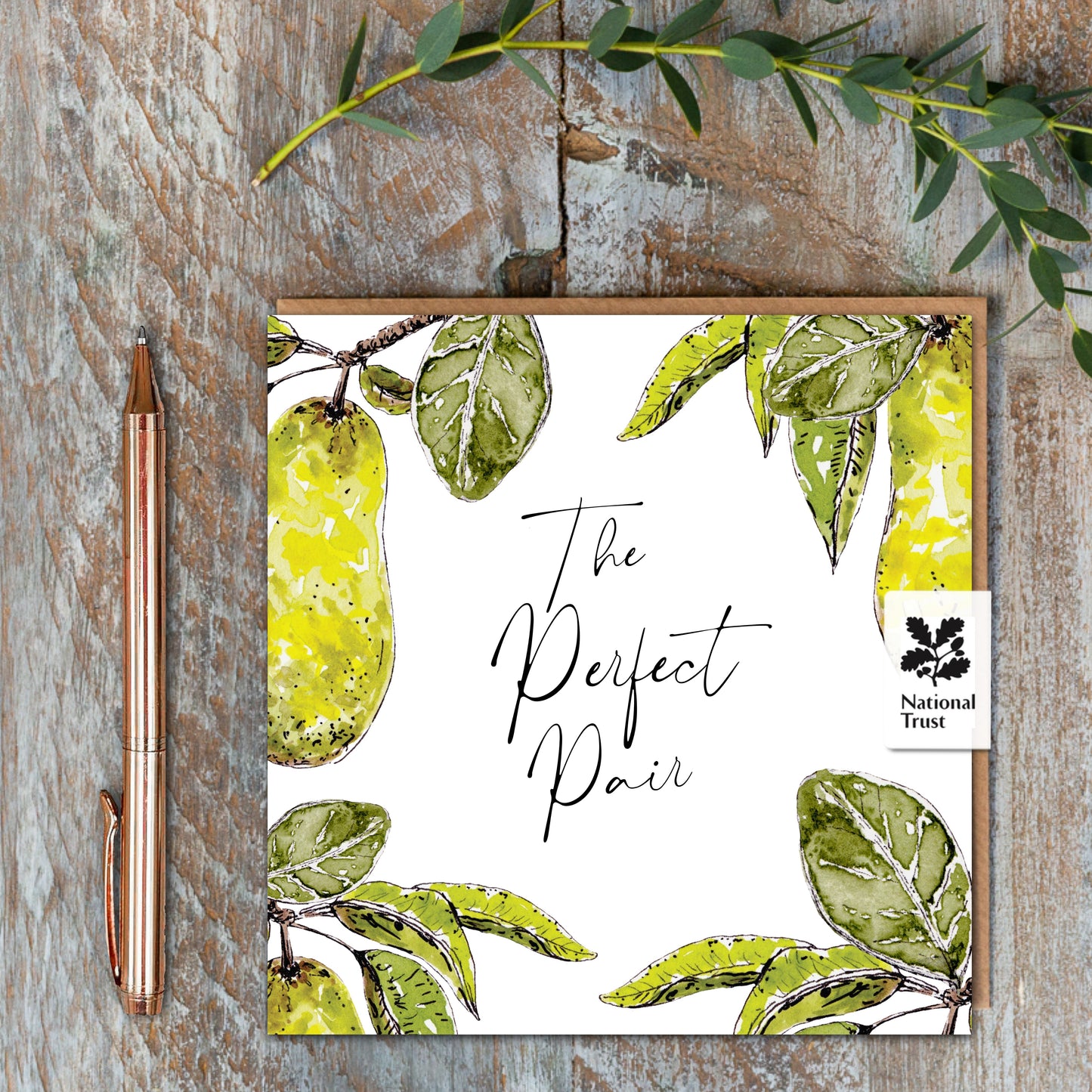 NEW! The Perfect Pair (Pear Pure) Card (Cello-Free) (available for dispatch from Jan 2026)