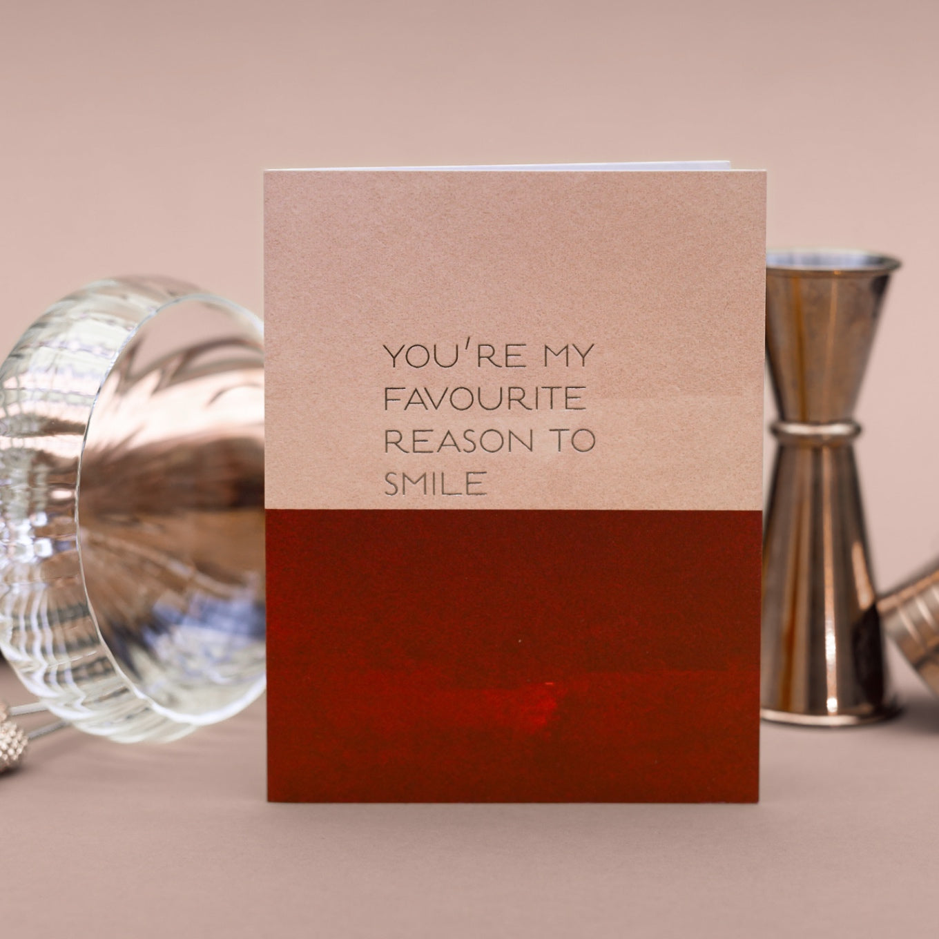 NEW! You're my favourite reason to Smile (Colourblock) Card (Cello-Free)