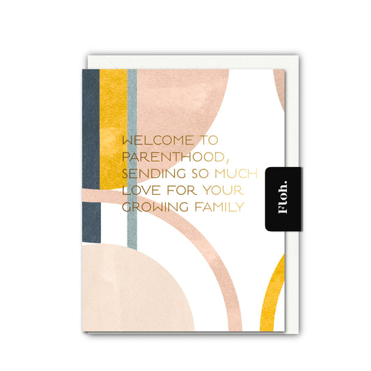 NEW! Welcome to Parenthood (Colourblock) Card (Cello-Free) (available for dispatch from Jan 2026)