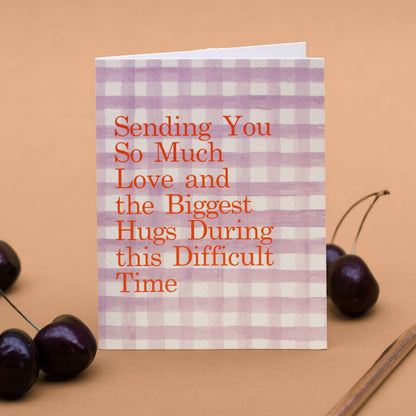 NEW! Sending so Much Love (Lavender Gingham) Card (Cello-Free)