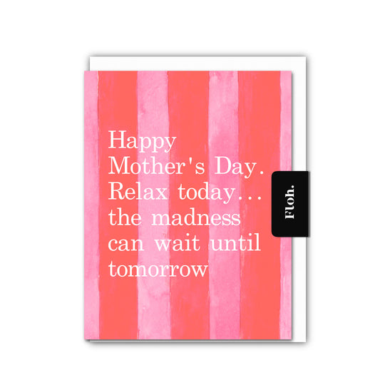 NEW! Happy Mothers Day (Watermelon Stripes) Card (Cello-Free) (available for dispatch from Jan 2026)