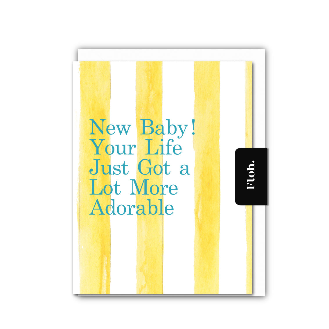 NEW! New Baby (Lemon Stripes) Card (Cello-Free) (available for dispatch from Jan 2026)