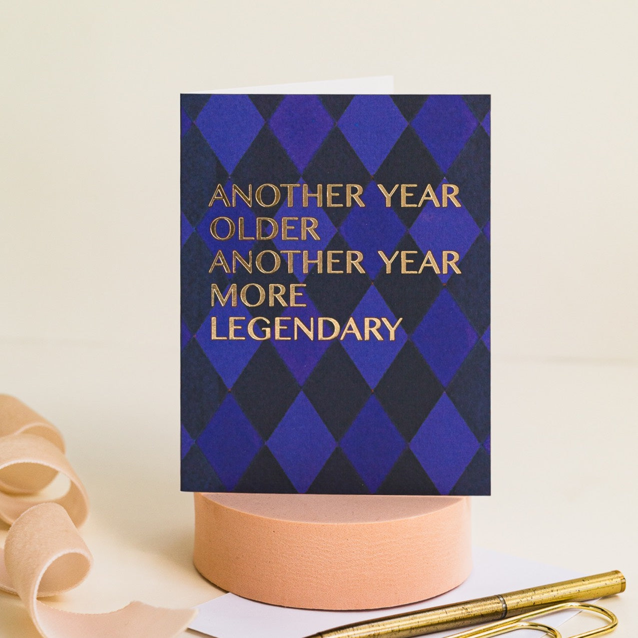 NEW! Another year more Legendary (Harlequin) Card (Cello-Free)