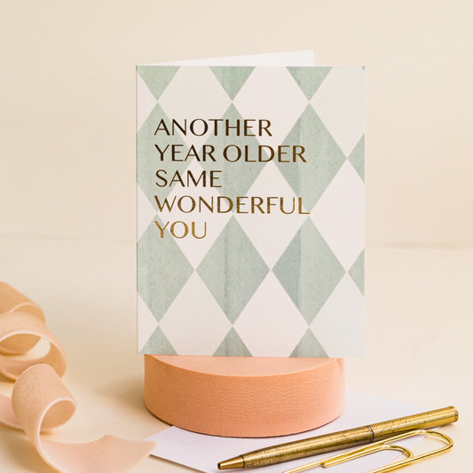 NEW! Same wonderful You (Harlequin) Card (Cello-Free)