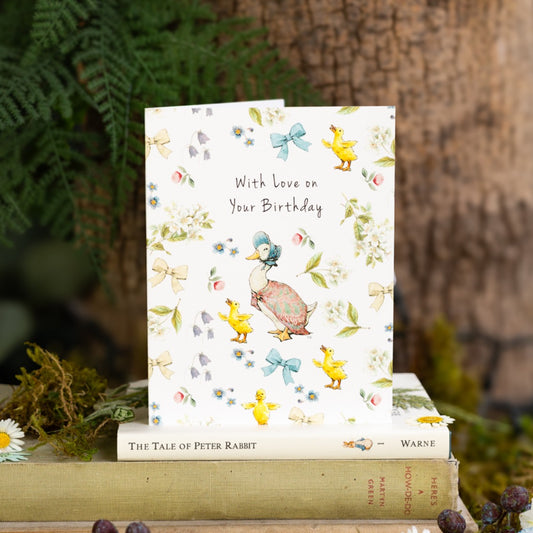 With Love on Your Birthday (Jemima Puddle-Duck) Card (Cello-Free)
