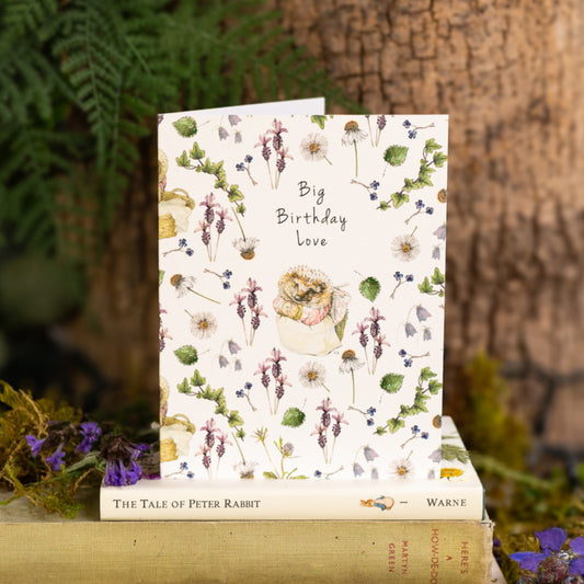 Big Birthday Love (Mrs. Tiggy-Winkle) Card (Cello-Free)