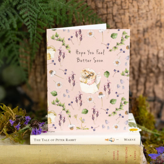 Hope You Fell Better Soon (Mrs. Tiggy-Winkle) Card (Cello-Free)