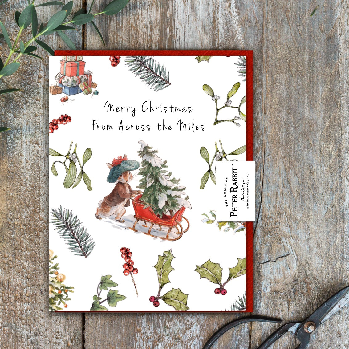 Merry Christmas From Across the Miles Card (Cello-Free) (available for dispatch from August 2025)