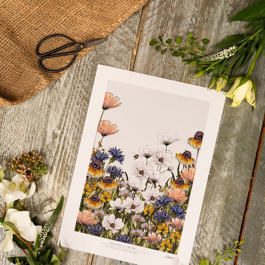 Peaches & Cream 12x16" Fine Art Print