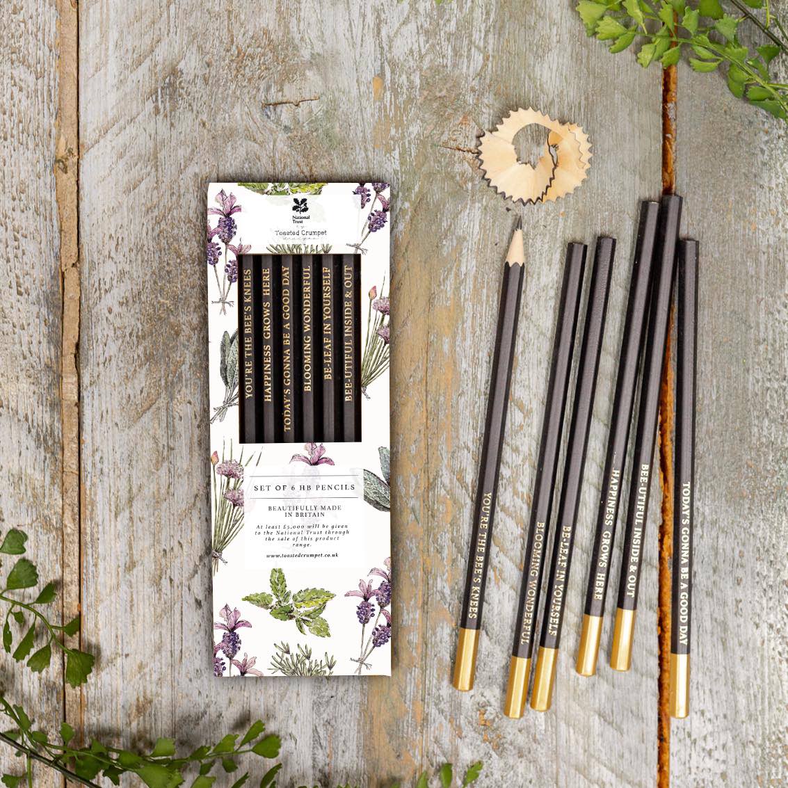 The Kitchen Garden Set of 6 Pencils