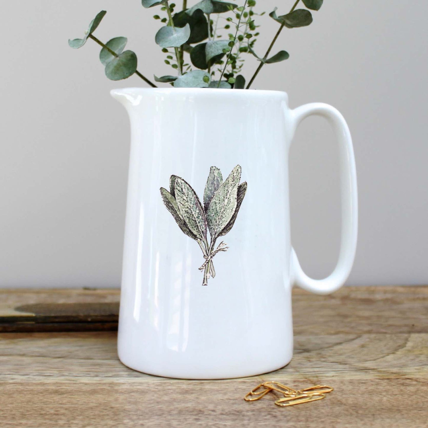 The Kitchen Garden (Sage) Pint Jug in a Gift Box