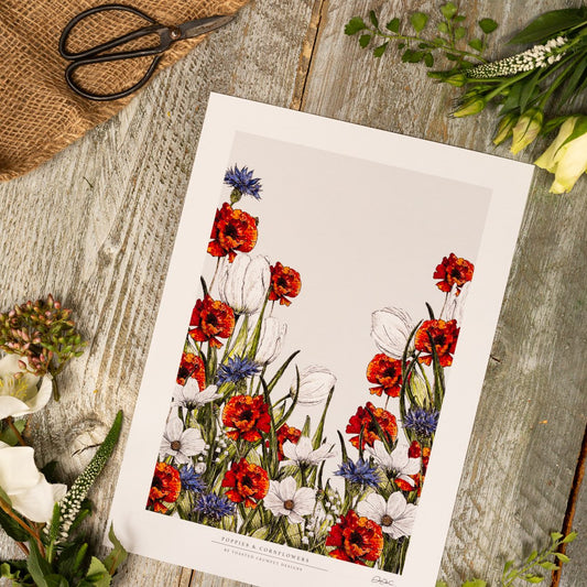 Poppies & Cornflowers 12x16" Fine Art Print