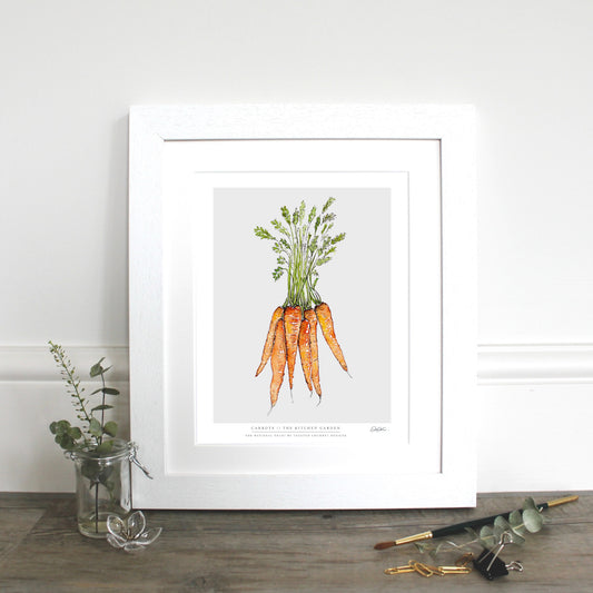 The Kitchen Garden Carrots 10x12" Fine Art Print