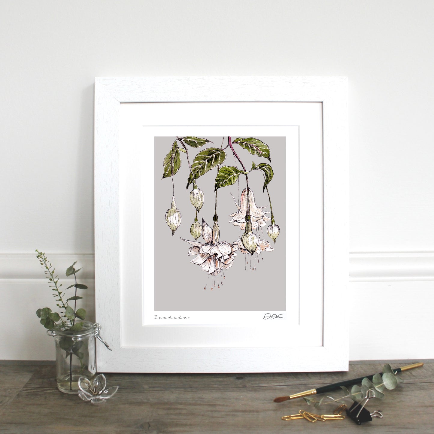 Fuchsia 10x12" Mounted Fine Art Print