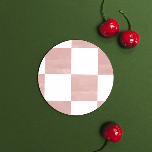 NEW! Paloma (Checkerboard) Round Coaster