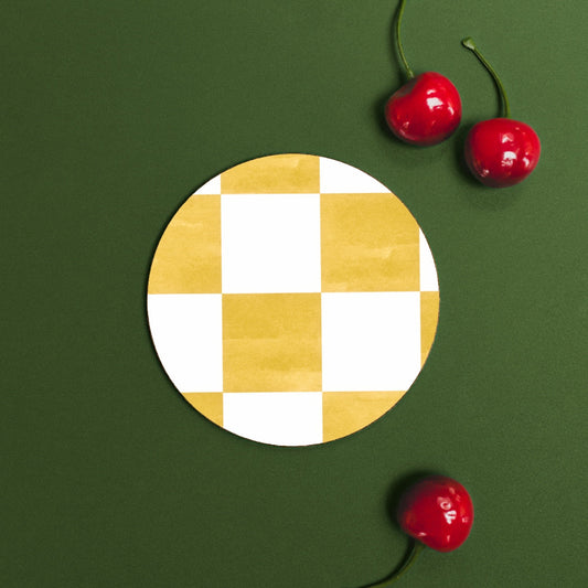 NEW! Spritz (Checkerboard) Round Coaster