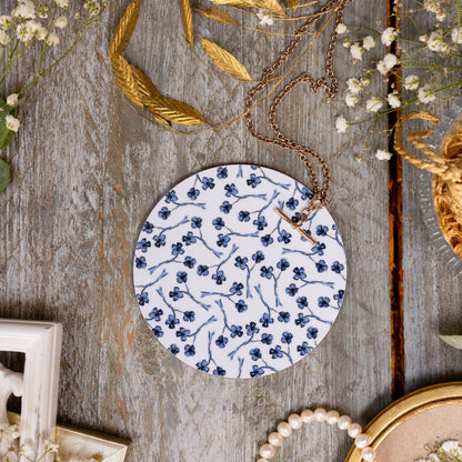 NEW! Chateau (Forget Me Nots) Round Coaster