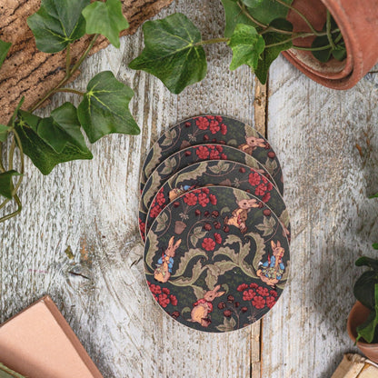 NEW! Peter Rabbit "The Vegetable Thief" (Noir) Round Coaster