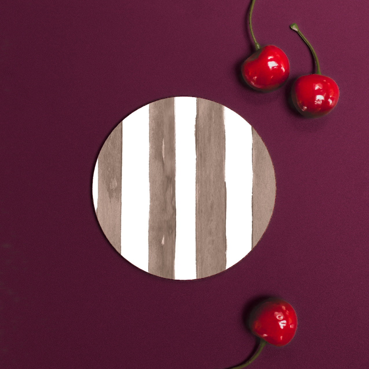 NEW! Mocha (Stripes) Round Coaster (available for dispatch from August 2026)