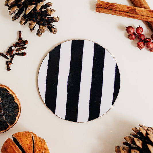 NEW! Liquorice (Stripes) Round Coaster (available for dispatch from August 2026)