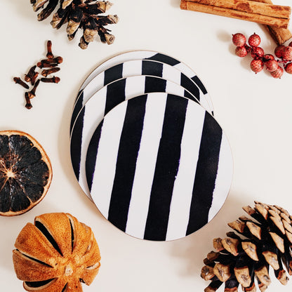 NEW! Liquorice (Stripes) Round Coaster (available for dispatch from August 2026)
