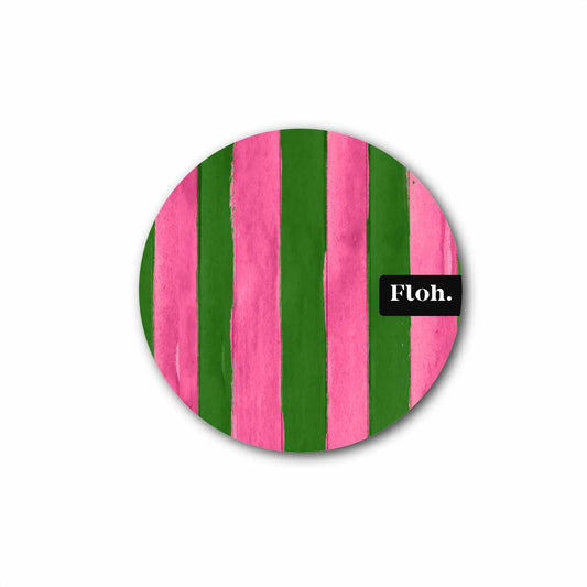NEW! Watermelon & Kiwi (Stripes) Round Coaster (available for dispatch from July 2026)