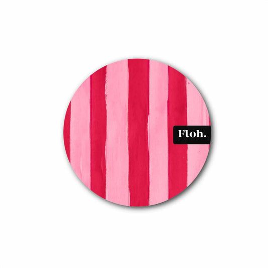 NEW! Strawberry Sorbet (Stripes) Round Coaster (available for dispatch from July 2026)