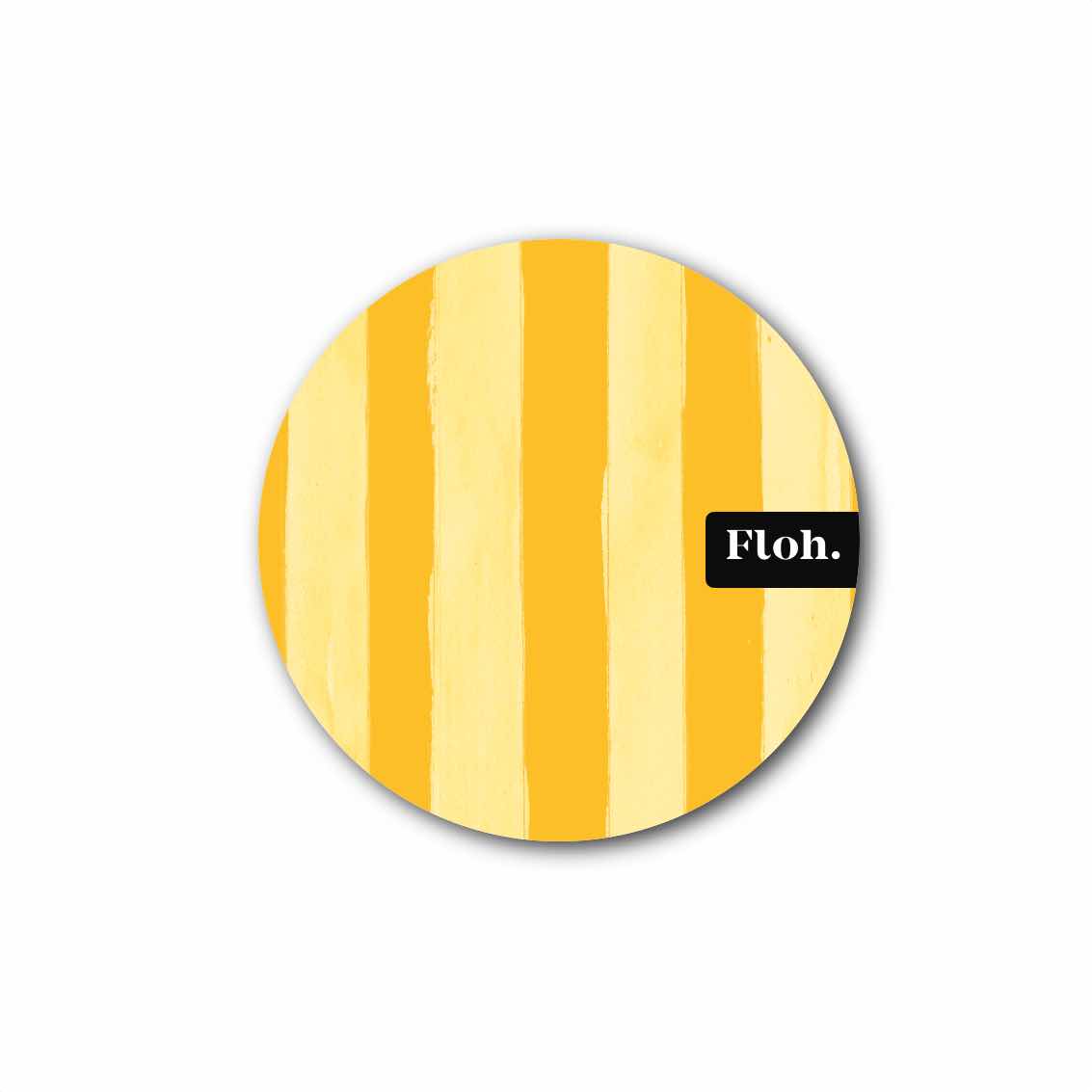 NEW! Buttercup Yellow (Stripes) Round Coaster (available for dispatch from July 2026)