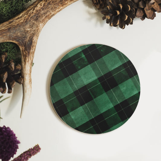NEW! Highland Moss (Tartan) Round Coaster