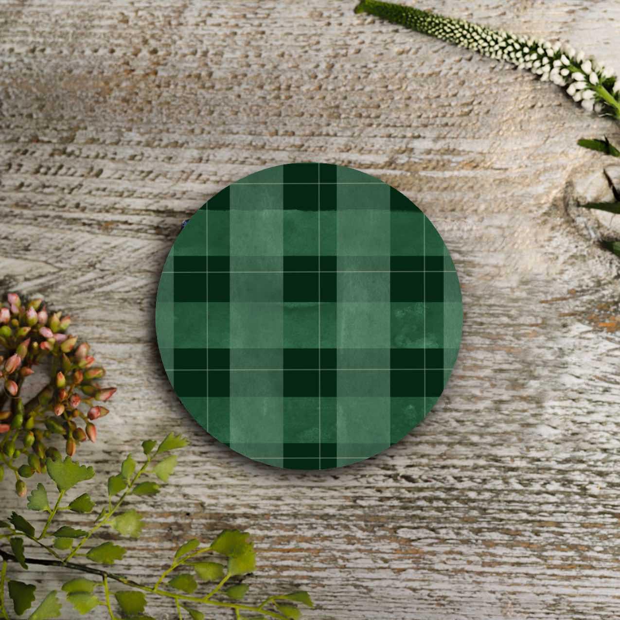 NEW! Highland Moss (Tartan) Round Coaster (available for dispatch from July 2026)