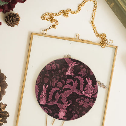 NEW! The Vegetable Thief (Plum) Round Coaster (available for dispatch from August 2026)