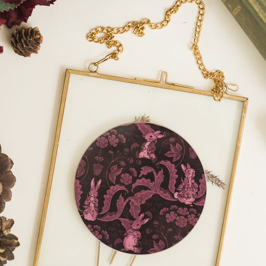 NEW! The Vegetable Thief (Plum) Round Coaster (available for dispatch from August 2026)