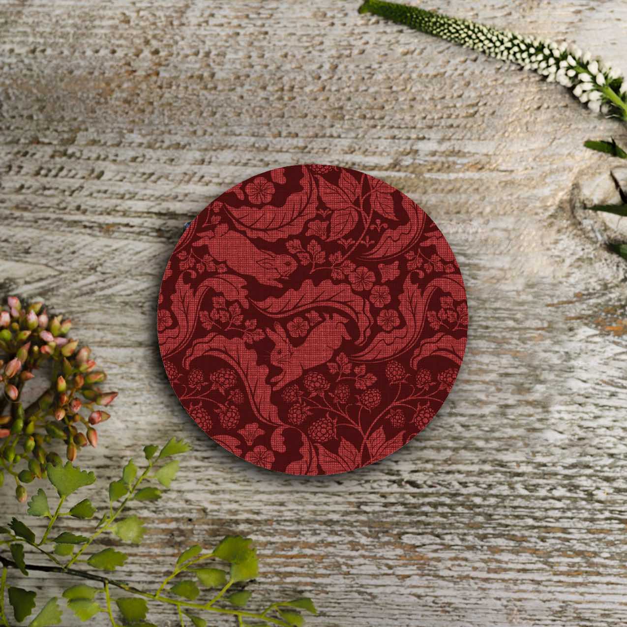 NEW! The Vegetable Thief (Redcurrant) Round Coaster (available for dispatch from August 2026)