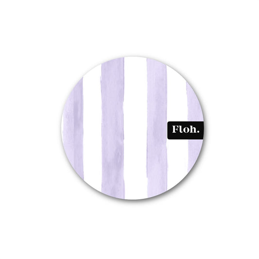 NEW! Lavender (Stripes) Round Coaster (available for dispatch from January 2027)