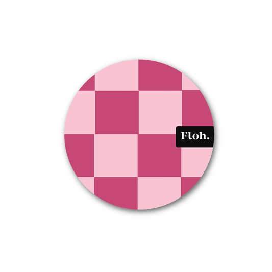 NEW! Pomegranate (Checkerboard) Round Coaster (available for dispatch from January 2027)