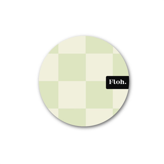 NEW! Pistachio (Checkerboard) Round Coaster (available for dispatch from January 2027)