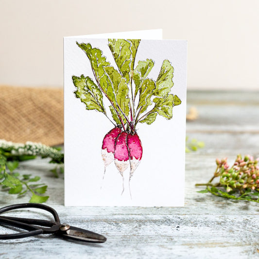 The Kitchen Garden Raddishes Card (Cello-Free)