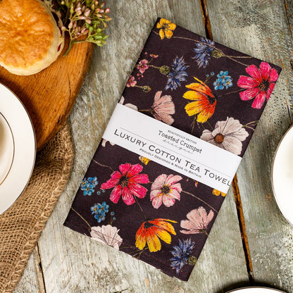 The Regency Gardens (Noir) Tea Towel