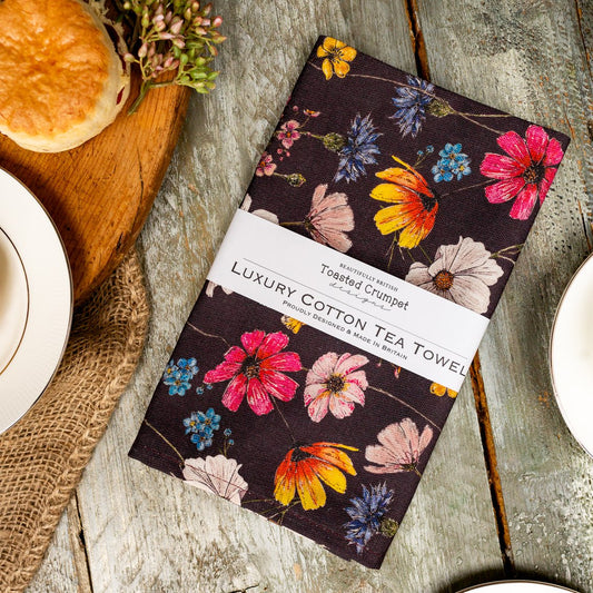 The Regency Gardens (Noir) Tea Towel