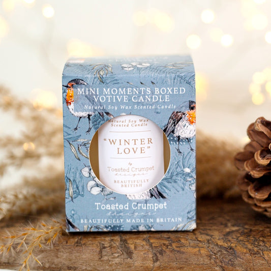 Robin (Winter Love) Mini Votive Boxed Candle