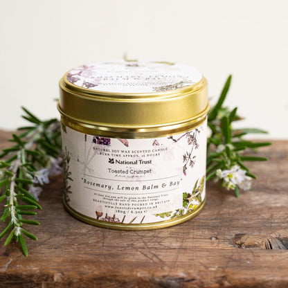 Rosemary, Lemon Balm & Bay Candle in a Matt Gold Tin