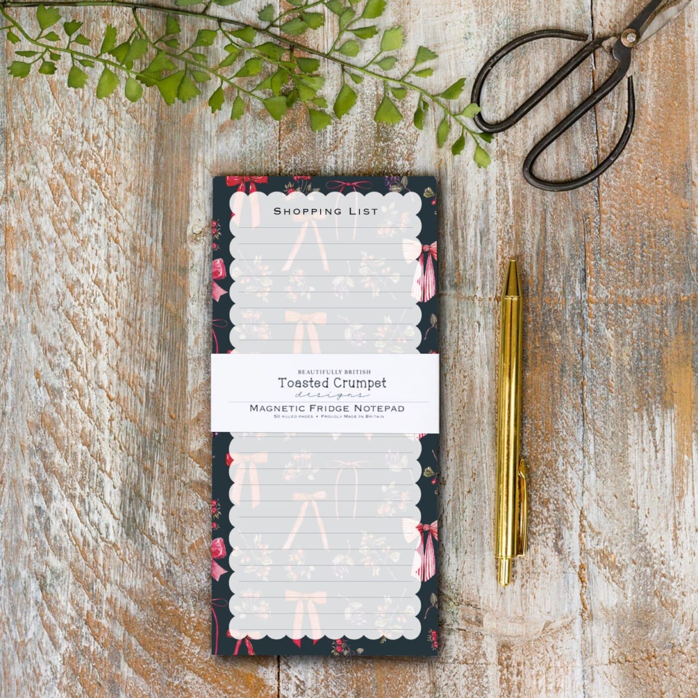 Bows & Berries Magnetic Shopping List (available for dispatch from August 2025)