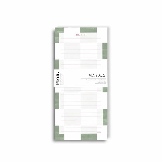 NEW! Matcha (Checkerboard) Magnetic Shopping List (available for dispatch from May 2026)